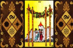 کارت تاروت Four of Wands - معنی، تفسیر و طرح بندی در پیشگویی